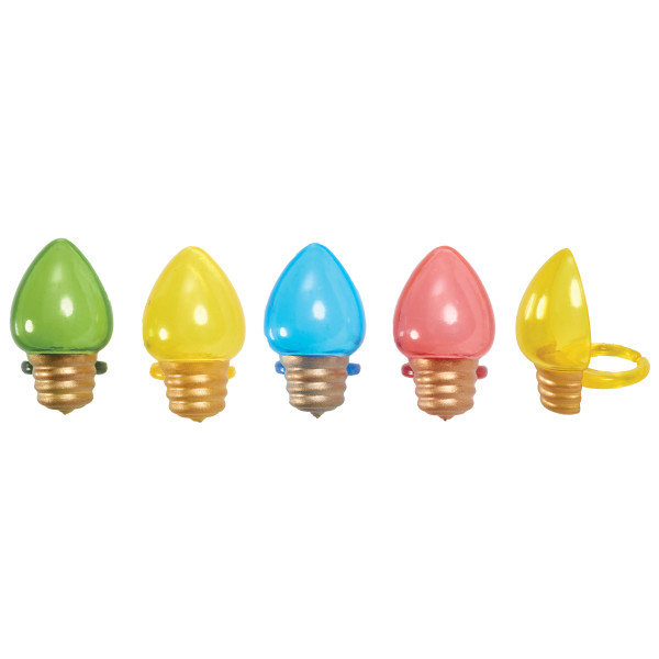 Christmas Light Bulb Rings 12 count - Image 2
