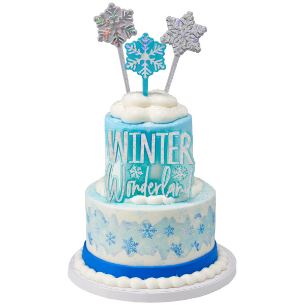 Snowflake Tall DecoPics 4 count - Image 2