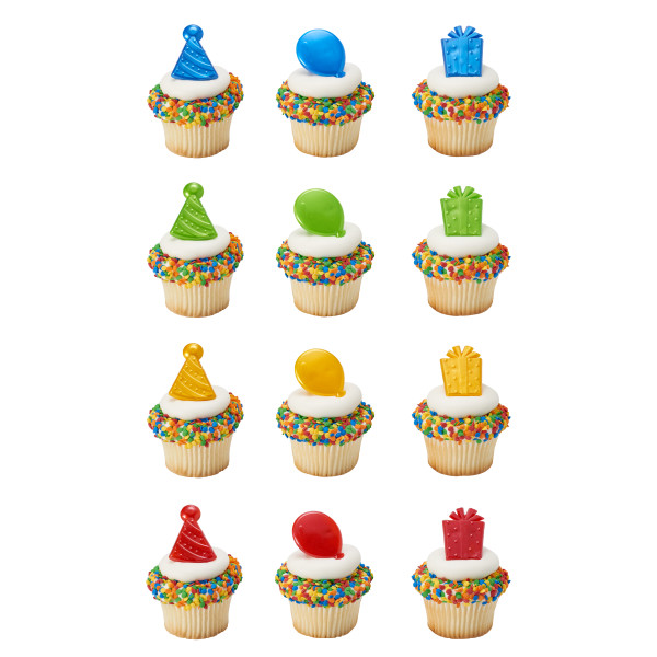 Happy Birthday Icon Rings 2" 12 count - Image 2