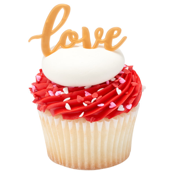 Gold Love Cupcake Layon 12 count - Image 2