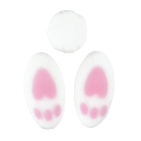 Bunny Tail and Feet Dec-Ons 4 Sets
