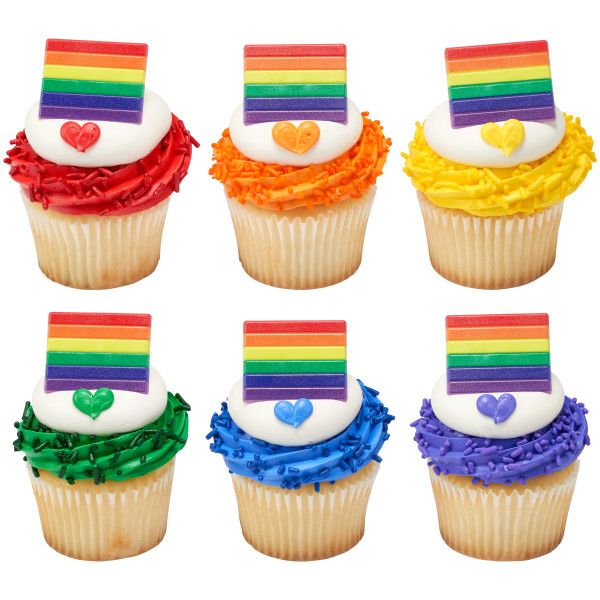 Pride Cupcake Rings 12 Count - Image 2