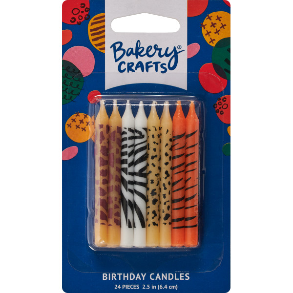 Animal Print Candles 24 piece