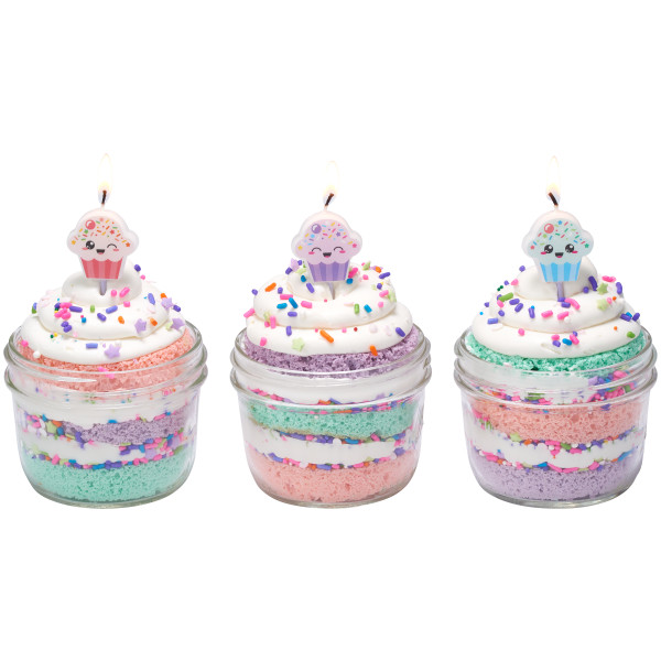 Cupcake Shaped Candles 6 pcs - Image 2