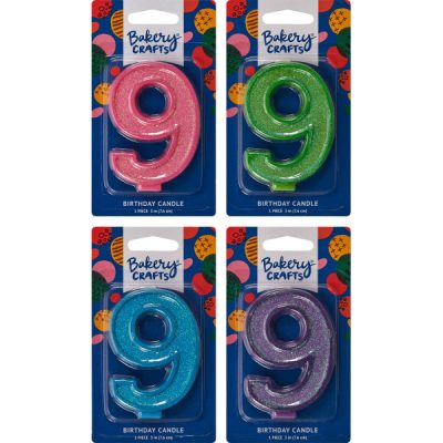 #9 Glitter Candles Each