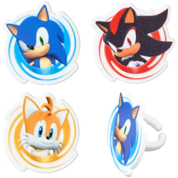Sonic, Tails and Shadow Cupcake Rings 12 count - Image 2