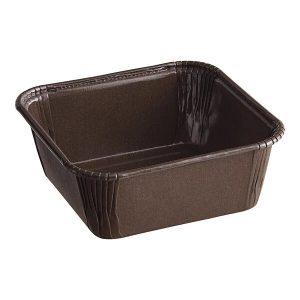 Ecos Square Baking Mold w/ Clear Lid 3 1/8″ x 3 1/8″ x 1 1/2″ 6 count
