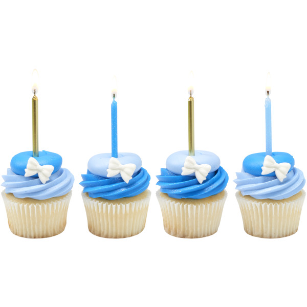Blue Glitter & Gold Candle 16 Candles - Image 2