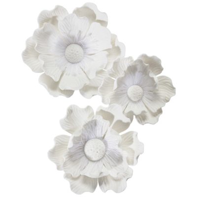 Poppy Assorted White Gum Paste 3 Count Each