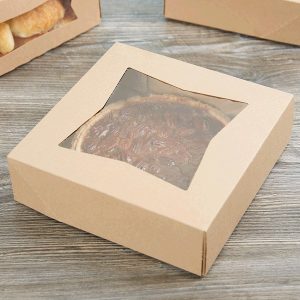 9″ x 9″x 2 1/2″ Brown Pie Box Each