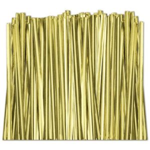 Gold Metalic Twist Ties 50 count