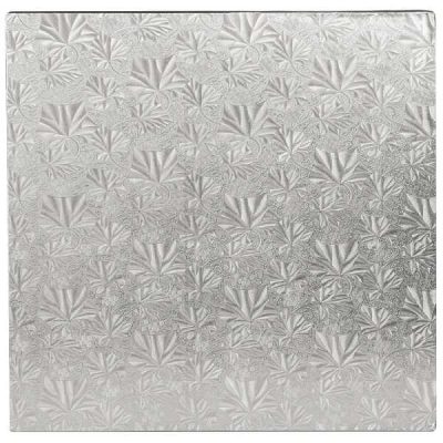 12" Square Silver Drum Each