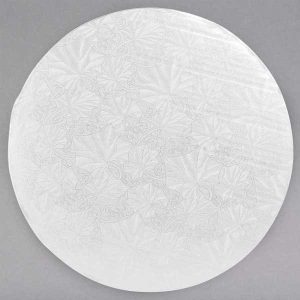 12″ Round x 1/4″ White Cake Board Each