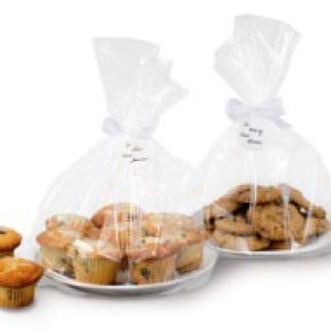 Clear Treat Bags with Tags 3 count