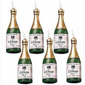 Champagne Candles 2″ 6 count
