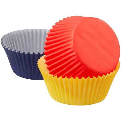 Assorted Primary Baking Cups 2" Base 75 count
