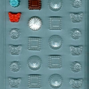 Fancy Assortment Candy Mold 22 cavity Each