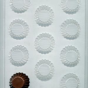 Fluted Cups Candy Mold 11 cavity Each