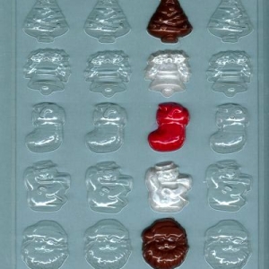Christmas Assorted Bite Size 5 Styles 20 cavity Each