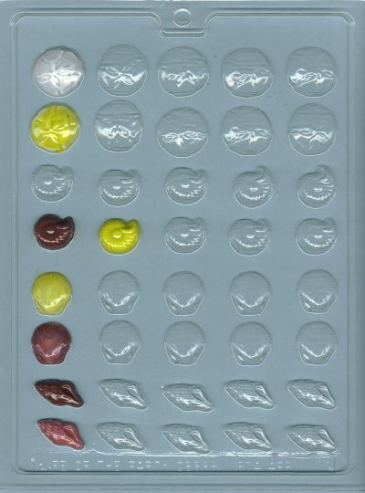 Tiny Seashell Assortment Mold 40 cavity Each