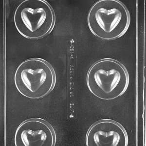 Heart Cookie Mold 6 cavity Each 1.5 oz