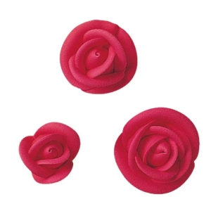 Medium Bright Red Rose 1 1/2″ Each