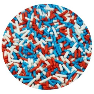 Red  White & Blue Sprinkles 6 oz