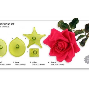 Large Rose Cutter Set of 4