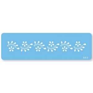 Stencil Daisy Scroll Border