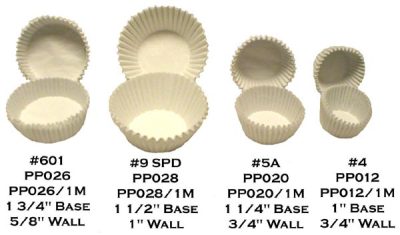 #601 White Candy Cups approx 1000 Count