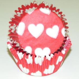 Heart Design Red Cup 2″ Base approx 100