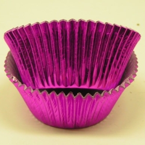 Hot Pink Foil Cup 2″ Base x 1 1/8″ Wall approx 100