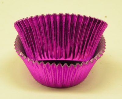 Hot Pink Foil Cup 2" Base x 1 1/8" Wall approx 100