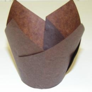 Brown Tulip Cups 2″ Base approx 50