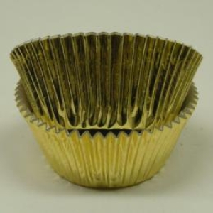 Jumbo Gold Foil Cups 2 1/2″ Base  x 1 7/8″ Wall  approx 100
