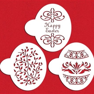 Stencil Large Easter Egg 3 count