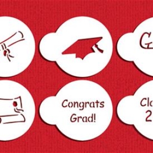 Stencil Graduate Cookie 6 count