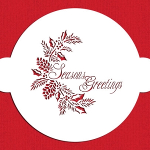 Stencil Seasons Greetings Spray