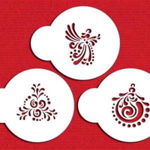 Stencil Fancy Holiday Cookies