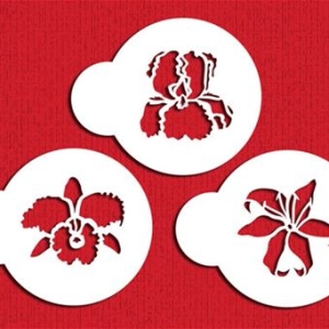 Stencil Exotic Flower 3 count