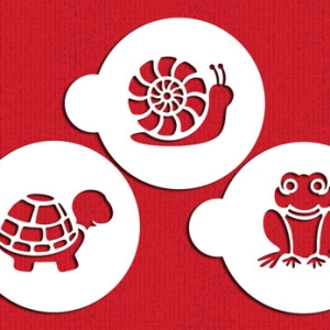 Stencil Pond Critters Cookie Set