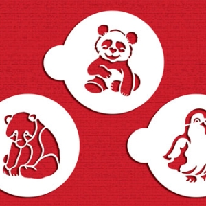 Stencil Penguin  Panda & Polar Bear