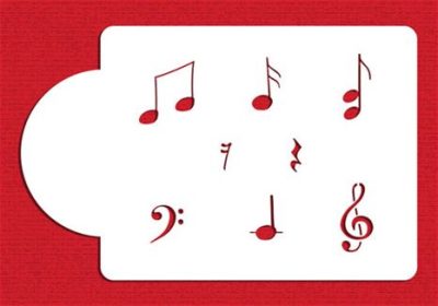 Stencil Musical Notes Set