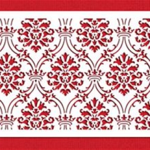 Stencil Royal Damask Cake Side