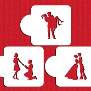 Stencil Stages of Love Silhouette
