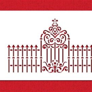Stencil Victorian Gate & Fence
