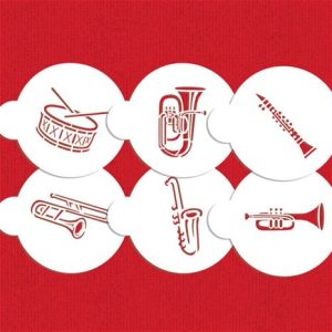 Stencil Marching Band Instruments