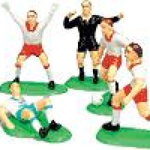 Soccer Players 7 pc w/ 2 goals