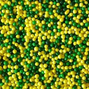 Green & Yellow Mix Nonpareils 8 oz