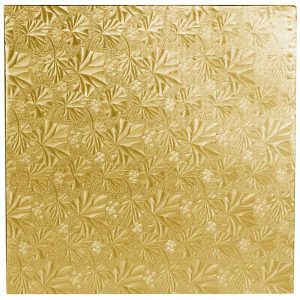 14″ Square x 1/4″ Gold Cake Board Each